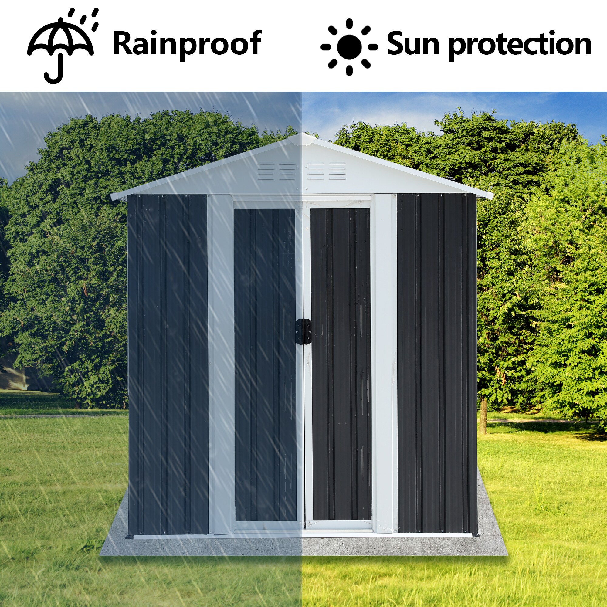 Wooakway FXLS0604-512Z251 Metal-Storage-Buildings-Sheds - View #3