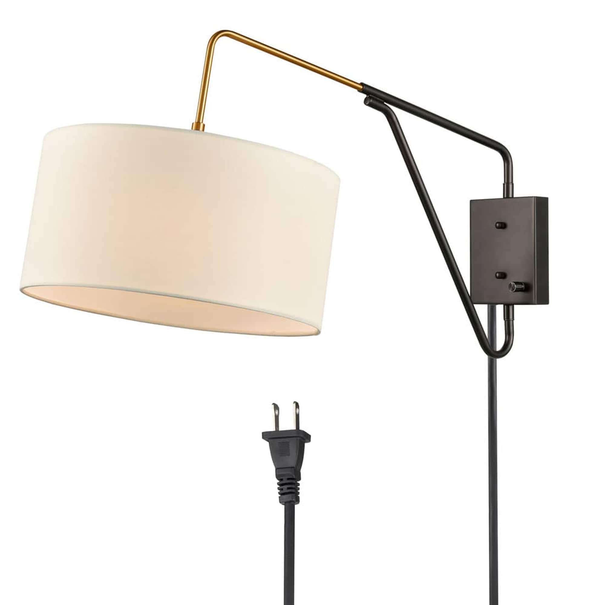 Claxy Fabric 13.77-in W 1-Light Gloss Black Modern/Contemporary Wall Sconce Claxy Fabric 13.77-in W 1-Light Gloss Black Modern/Contemporary Wall Sconce