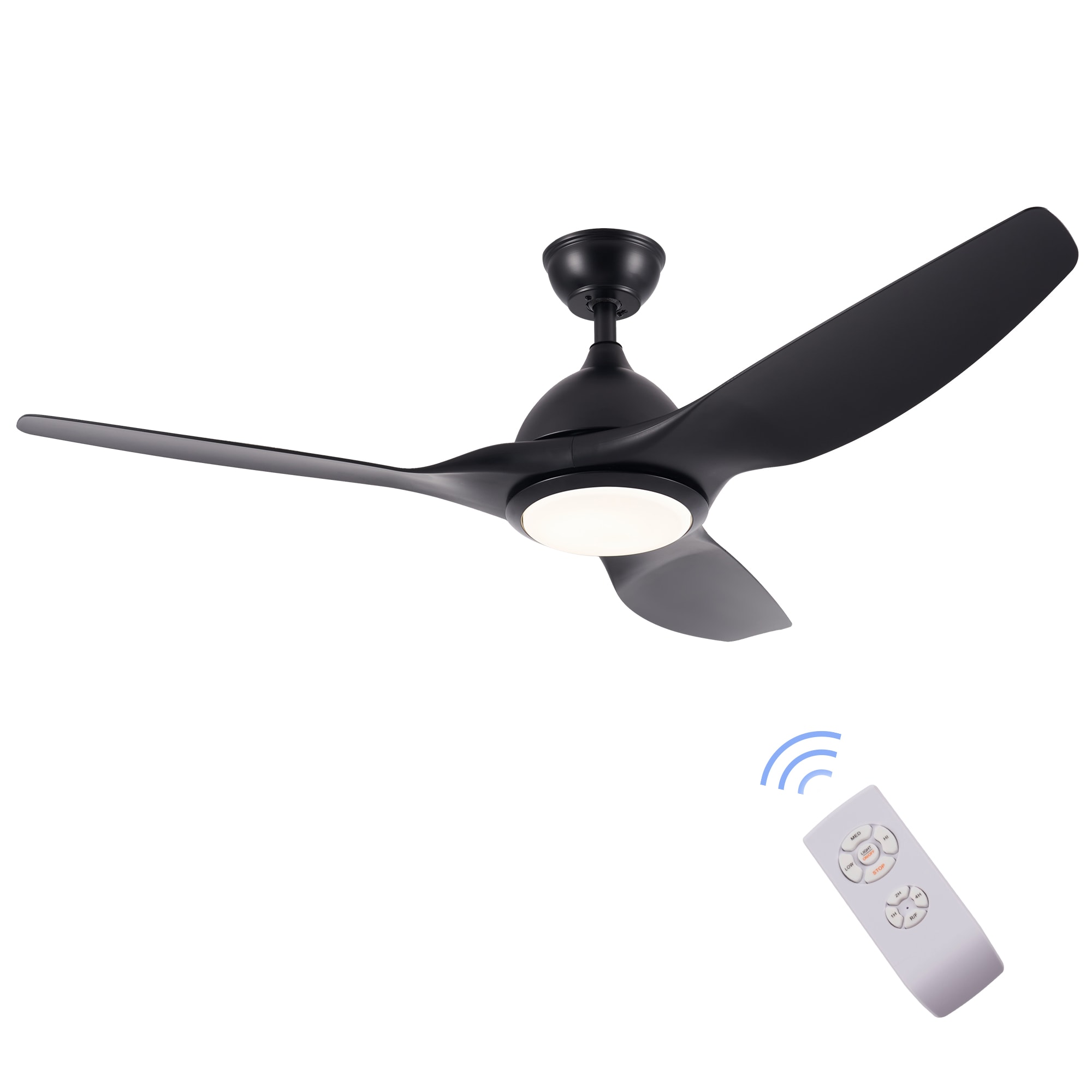 CO-Z 52 in 3-Blade LED Standard Ceiling Fan with Remote Control 