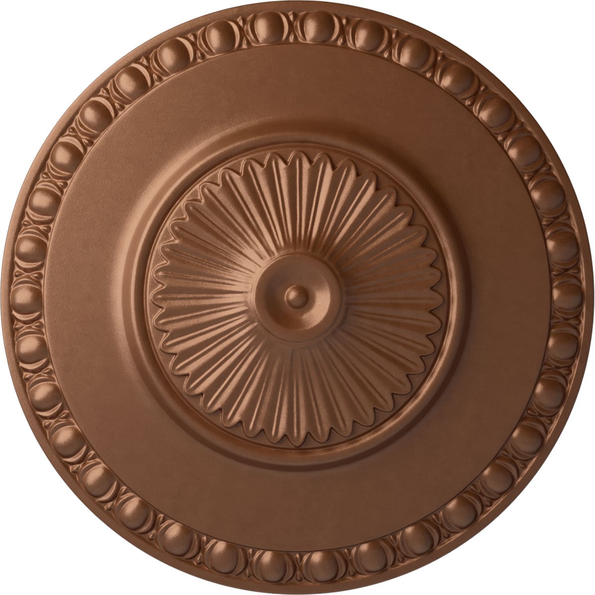Ekena Millwork CM23LYPOS Lyon 23.5-in W x 23.5-in L Painted Polished Copper Polyurethane Whole Ceiling Medallion