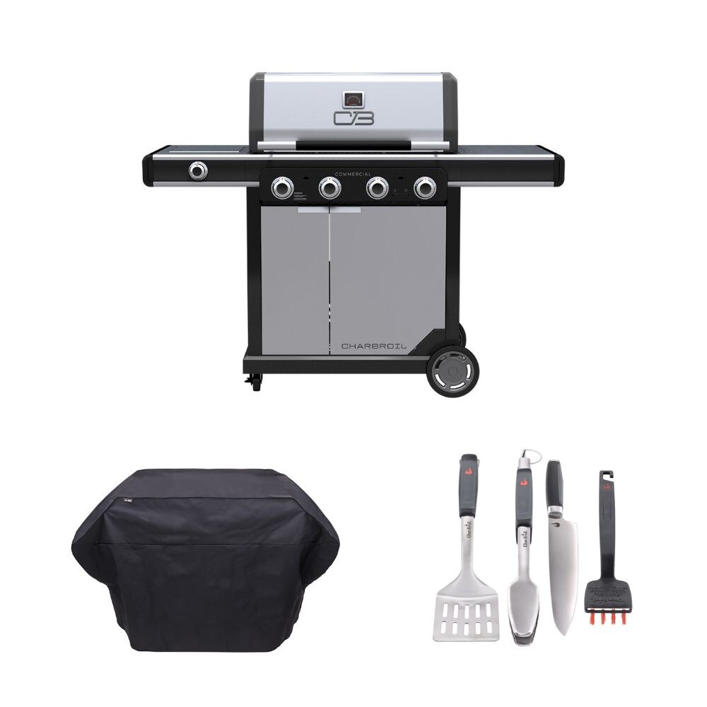 Charbroil  Commercial Series 4-Burner Grill and Griddle Combo with Cover and Tool Set