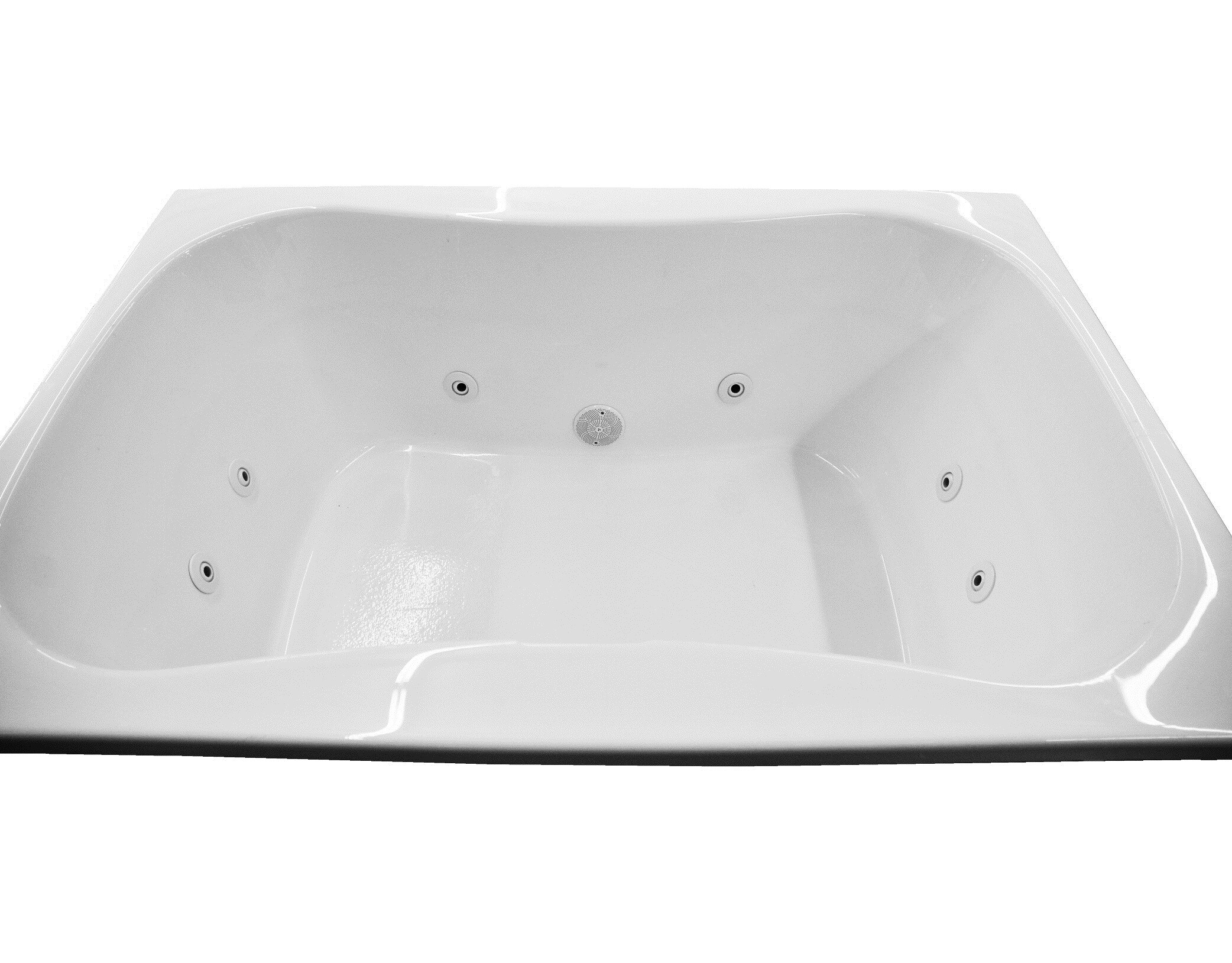 Laurel Mountain Warren ll 36-in x 72-in White Acrylic Oval Drop-In Air Bath  (Front Center Drain) in the Bathtubs department at