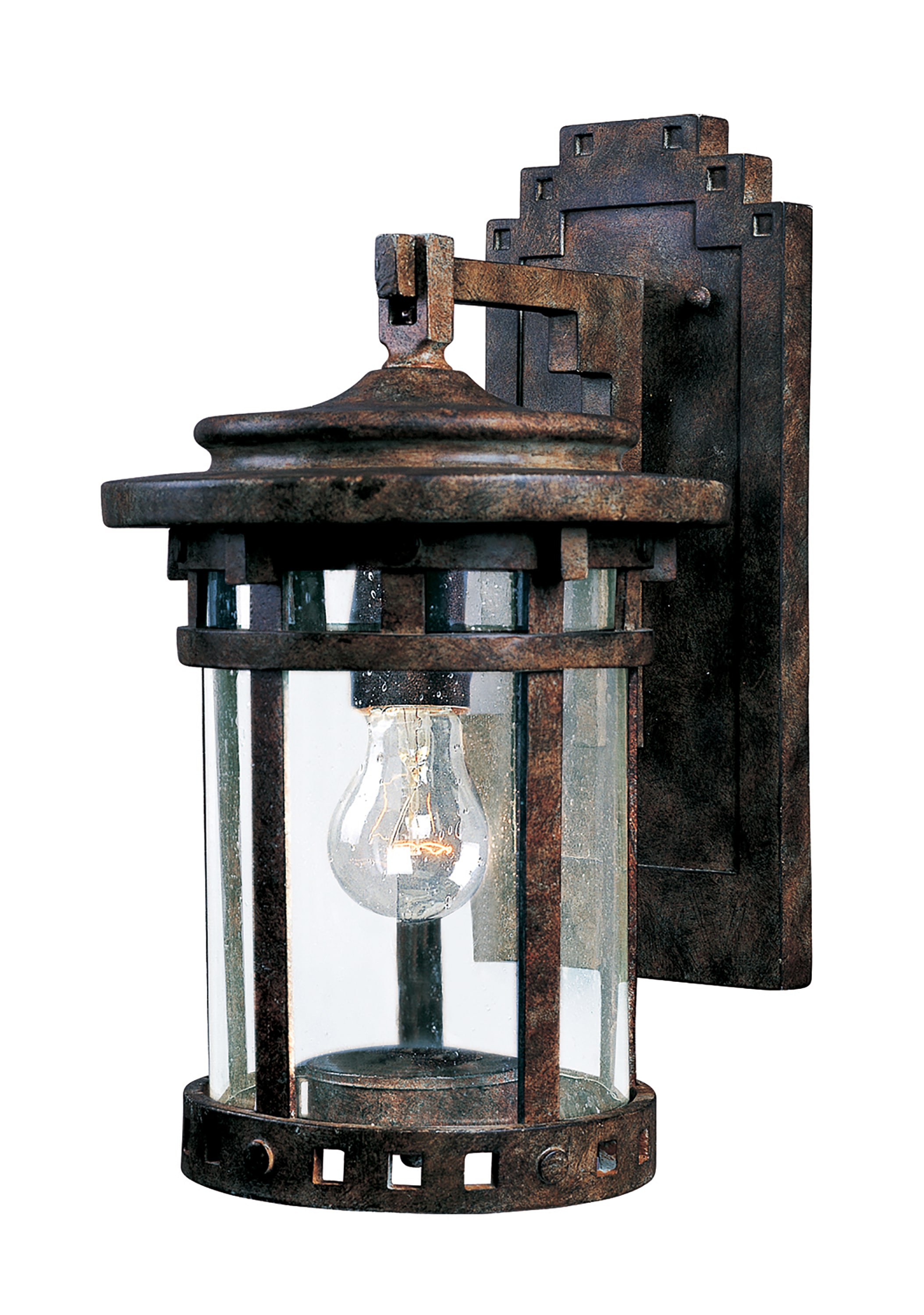 Maxim Lighting 40033CDSE Santa Barbara VX 1 -Light 13-in H Brushed Brown Hardwired Outdoor Wall Light