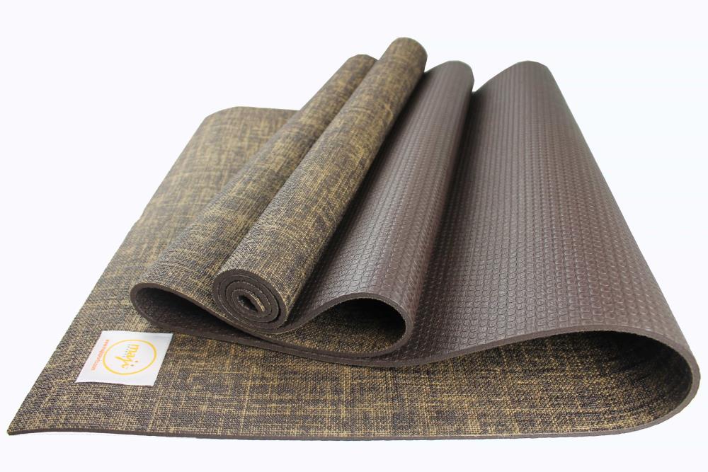Maji Sports Jute Yoga Mat - 24”x72”x5 mm Thick-Brown in the Yoga  Mats department at
