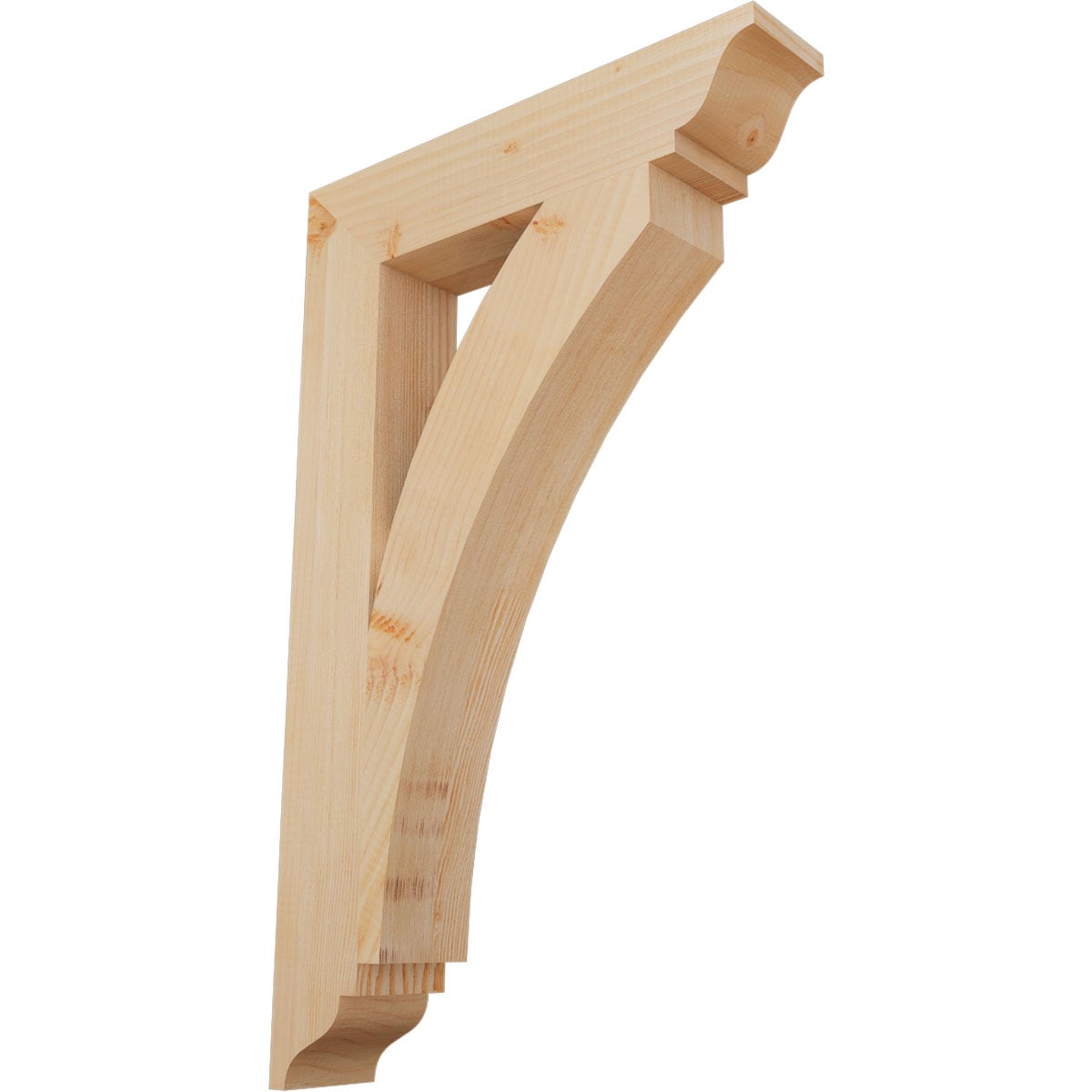 Ekena Millwork BKT04X20X32THR01SDF Thorton traditional smooth 3-1/2-in x 20-in x 32-in Douglas fir Brown Wood Standard bracket