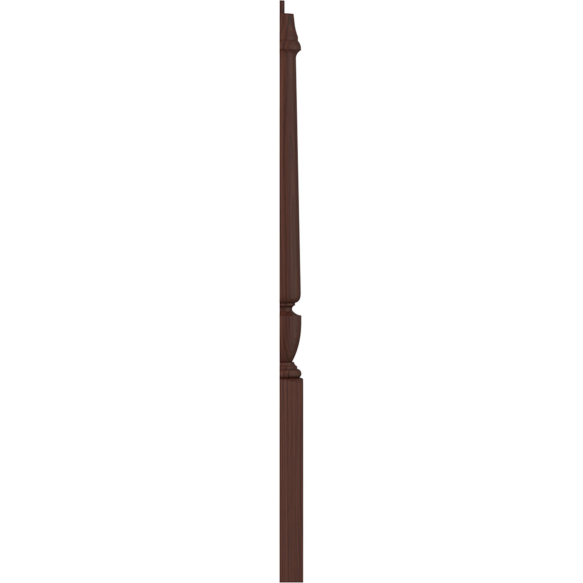 L.J. Smith Stair Systems LJP-3010 1-2-W 3.5-in x 43-in Unfinished Walnut Stair Newel Post