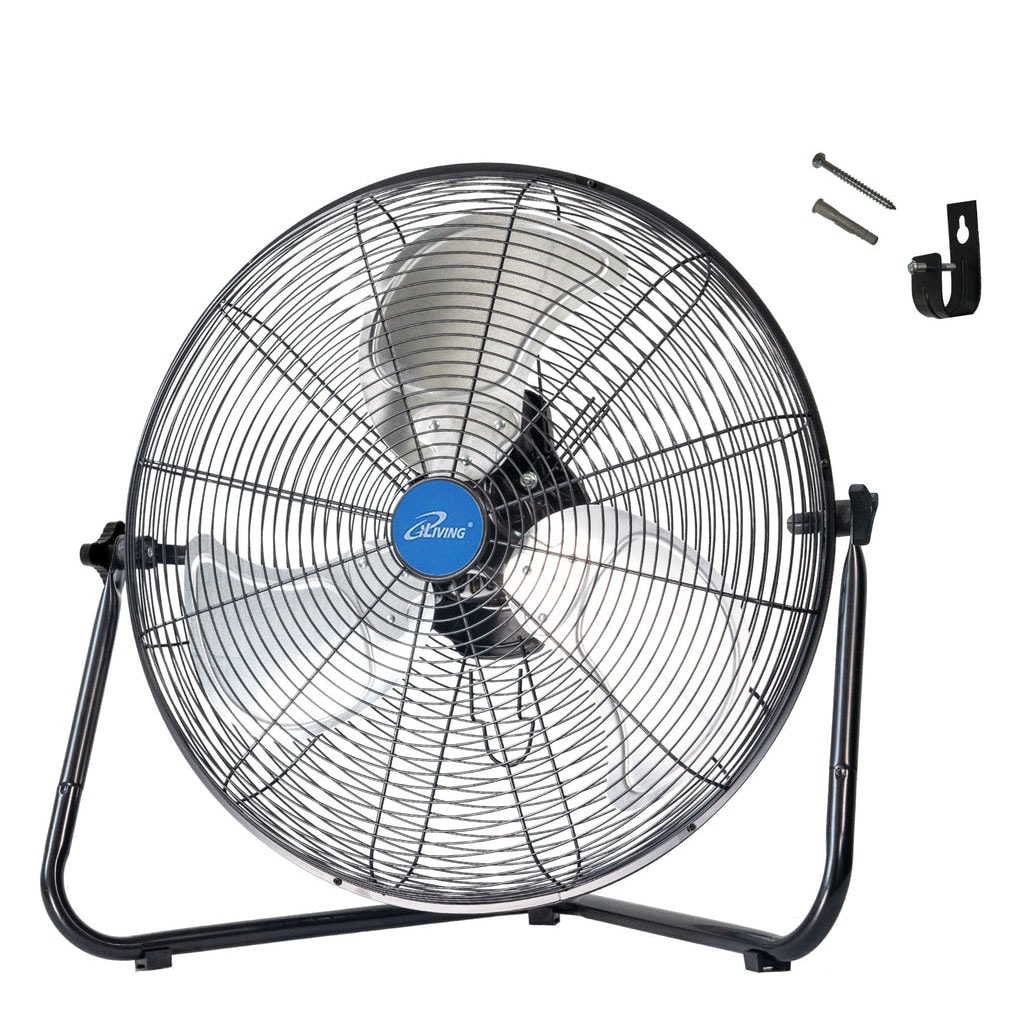 iLIVING ILG8F20 20-in 120 -Volt 3 -Speed High Velocity Indoor Black Desk Fan