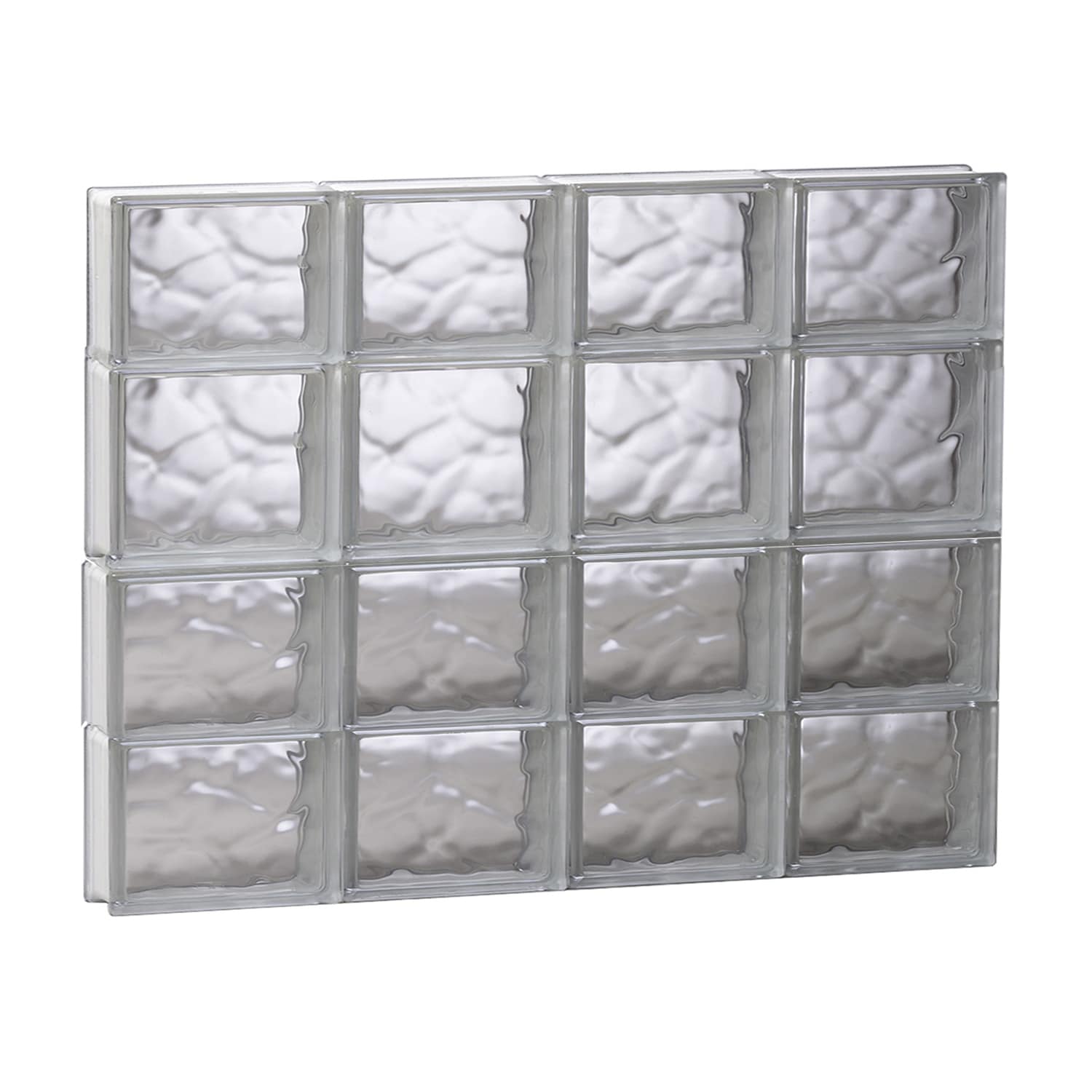 REDI2SET S3226DC Wavy Glass 31-in x 25-in Frameless Replacement Glass Block Window
