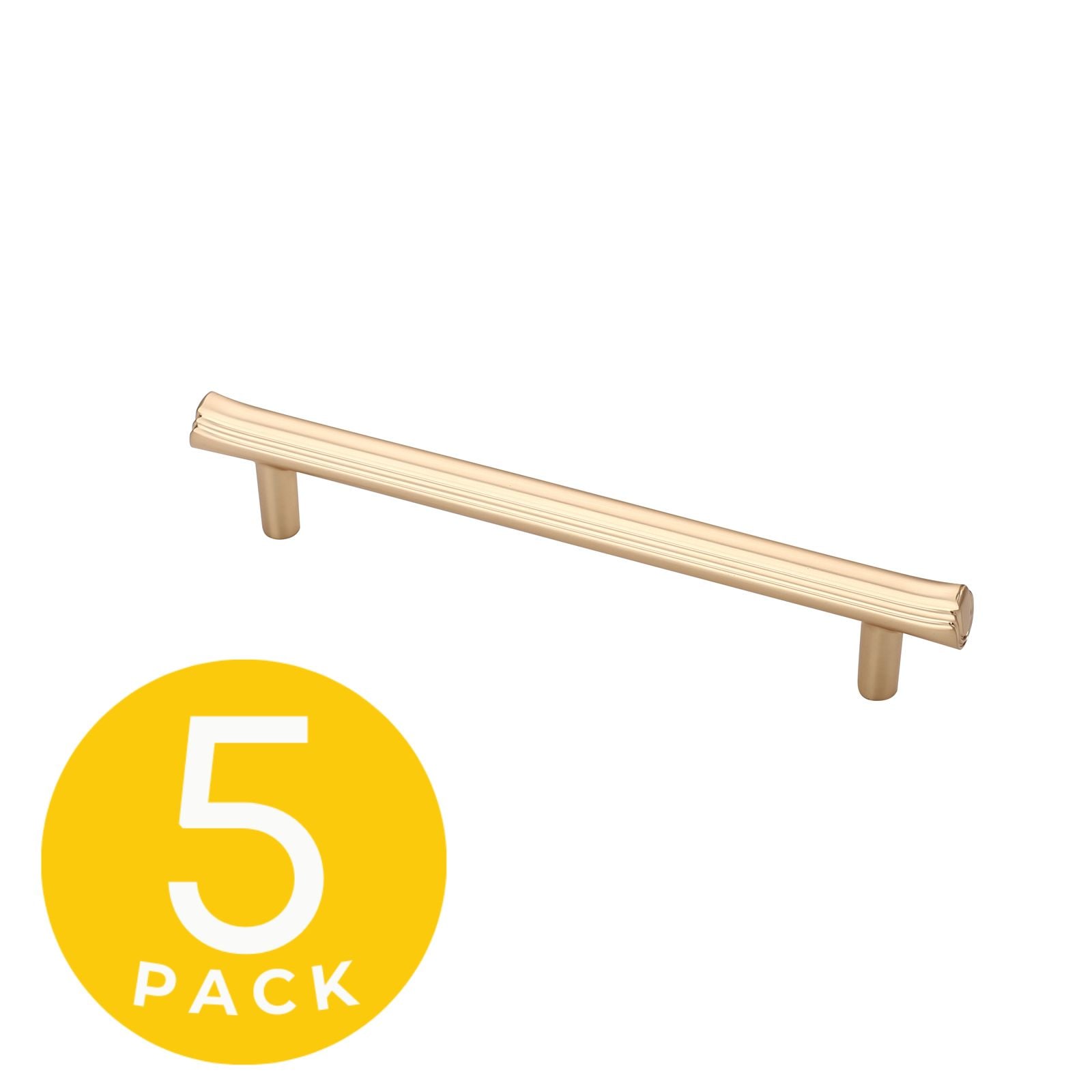Sapphire SP-2214-128-BRA-5 Eclipse 5-in , 128mm Center to Center Gold Rectangular Bar 5 -Pack