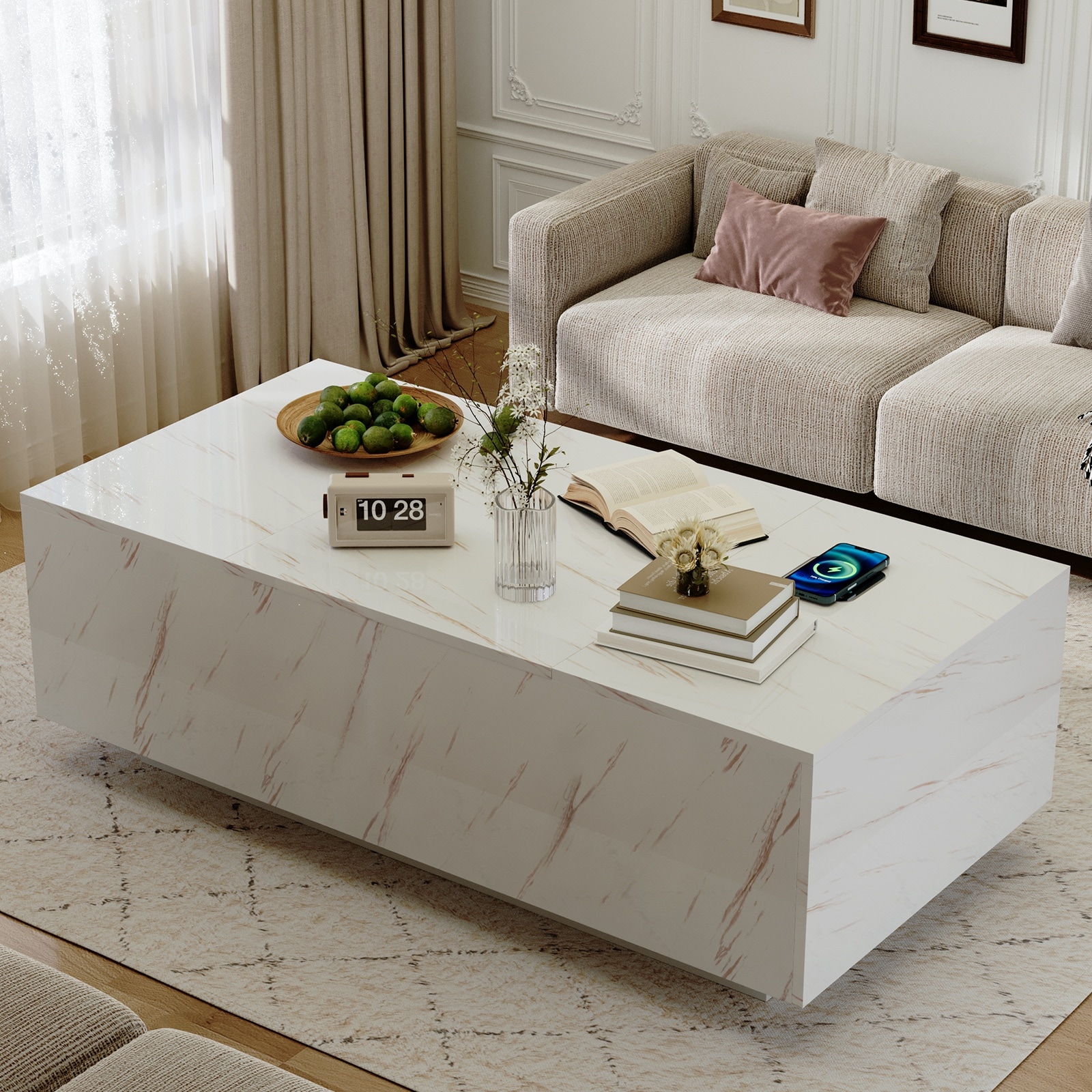 Pocassy GREATANTS-048BKMB Coffee-Tables - View #6