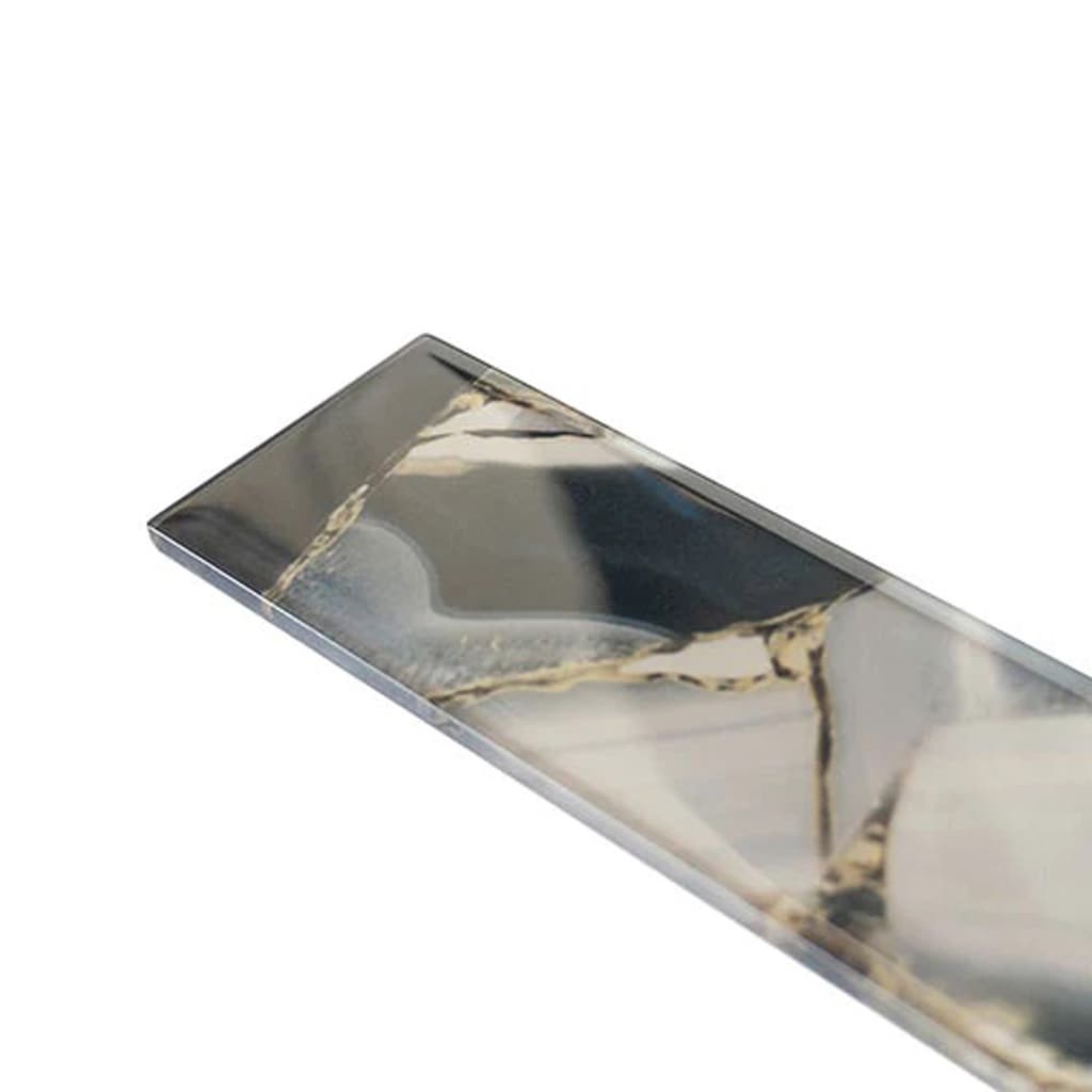 Carnelian 3" x 12" Glossy Gray Glass Subway Tile