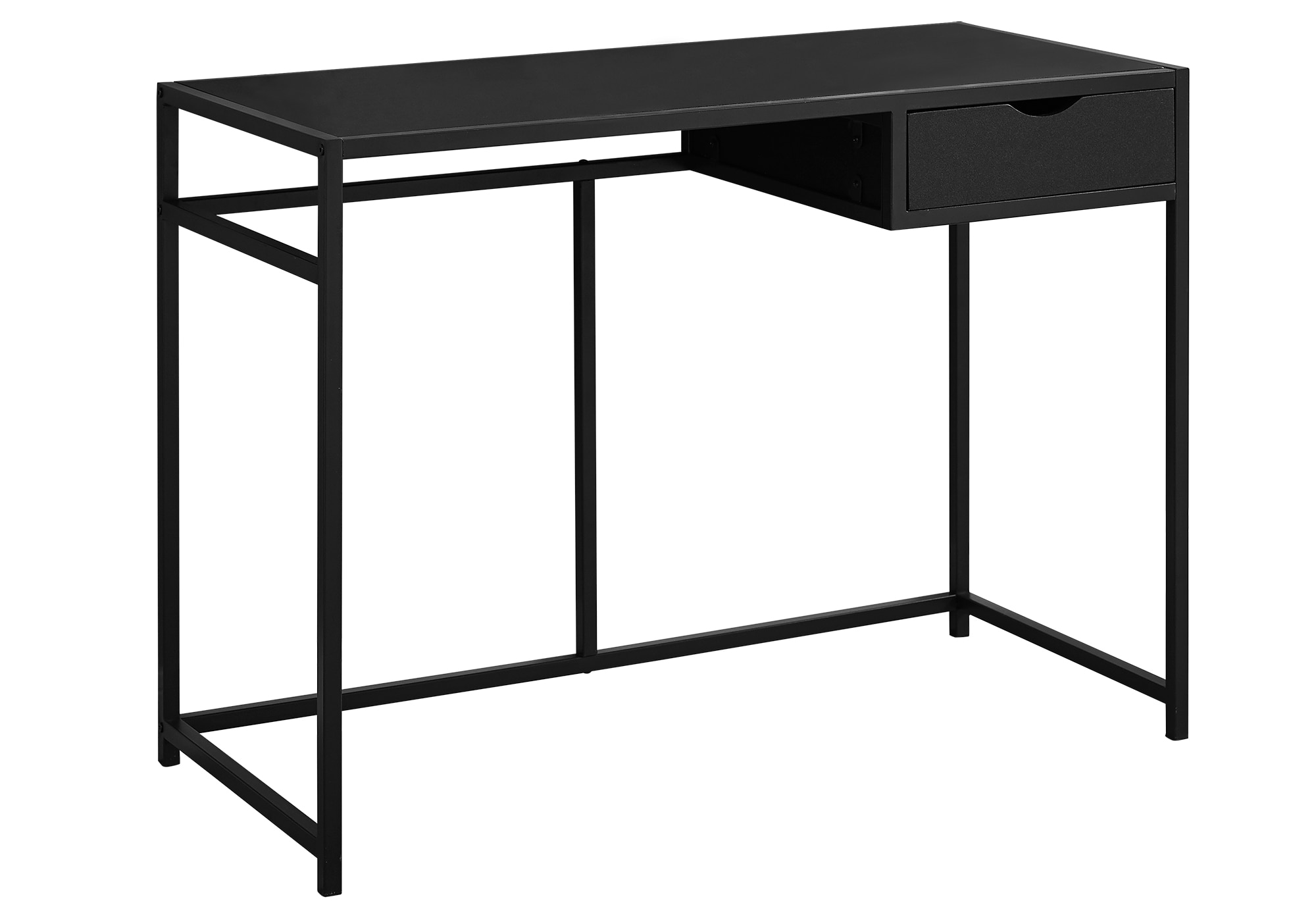 Monarch Specialties I 7220 42.25-in Black Modern/Contemporary Rubberwood Computer Desk