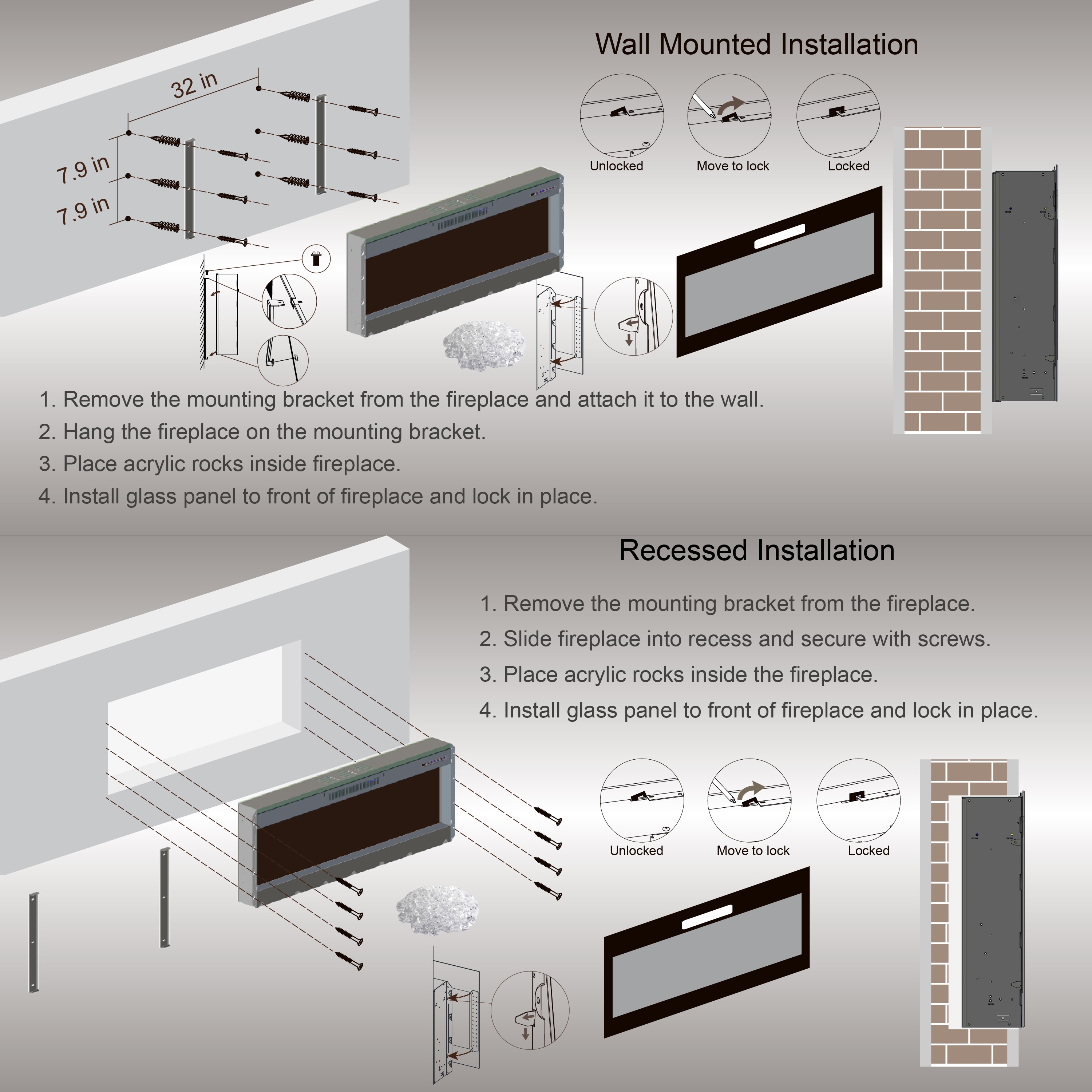 Mondawe MO-CB79416 Electric-Fireplaces - View #6