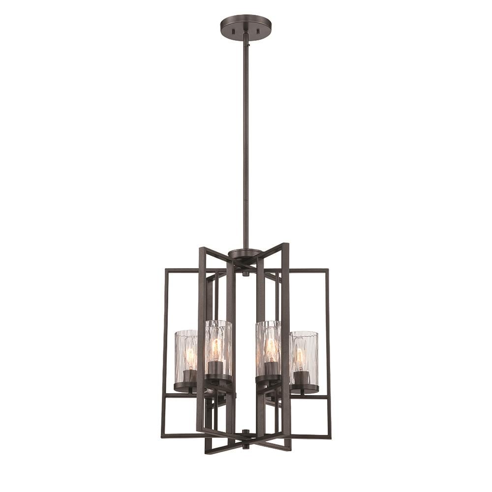 Designers Fountain 86556-CHA Elements 6-Light Gray Transitional Dry rated Chandelier