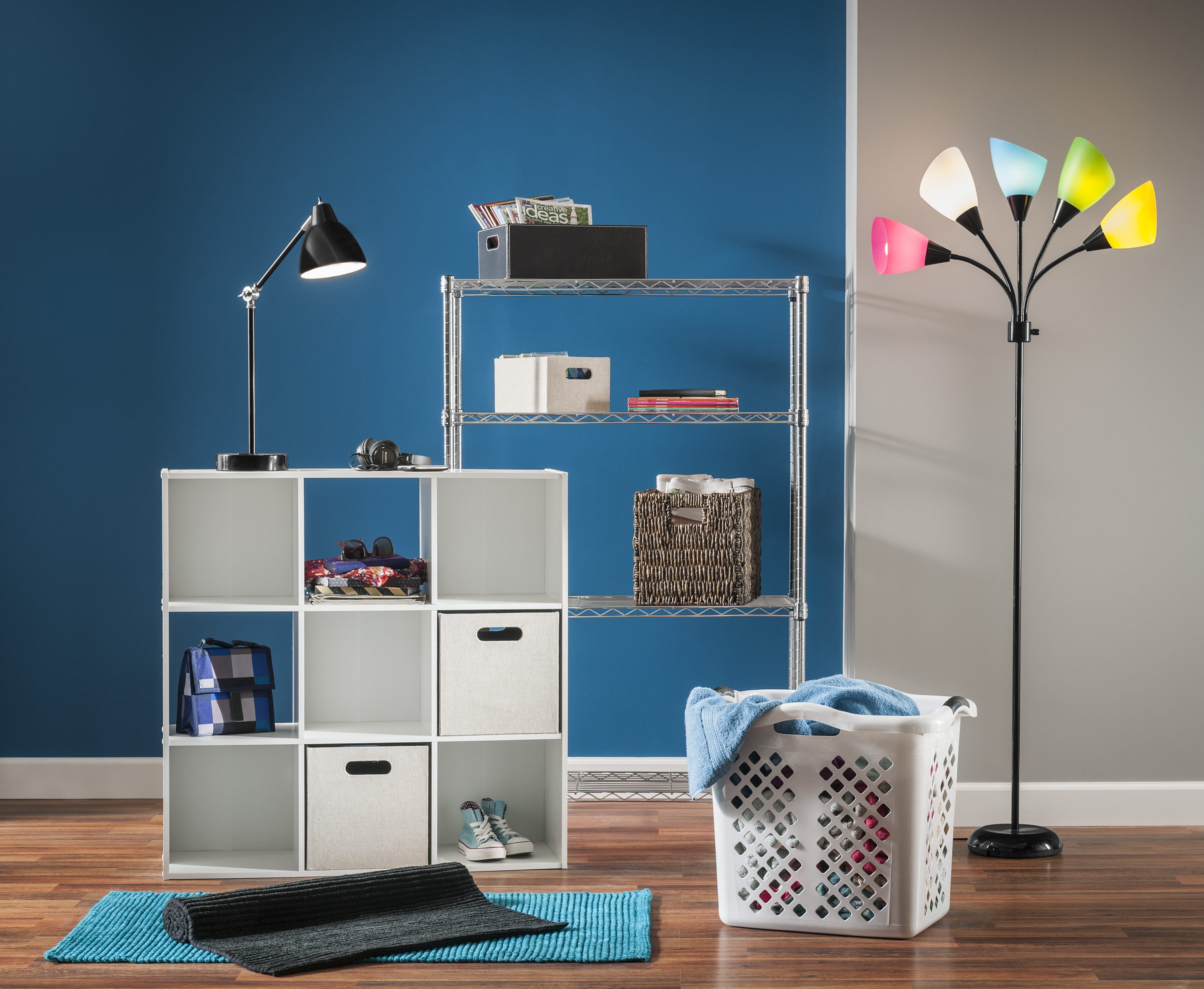 Style Selections Steel 4-Tier Utility Shelving Unit (35.7-in W x 14-in D x  53-in H), Chrome in the Freestanding Shelving Units department at