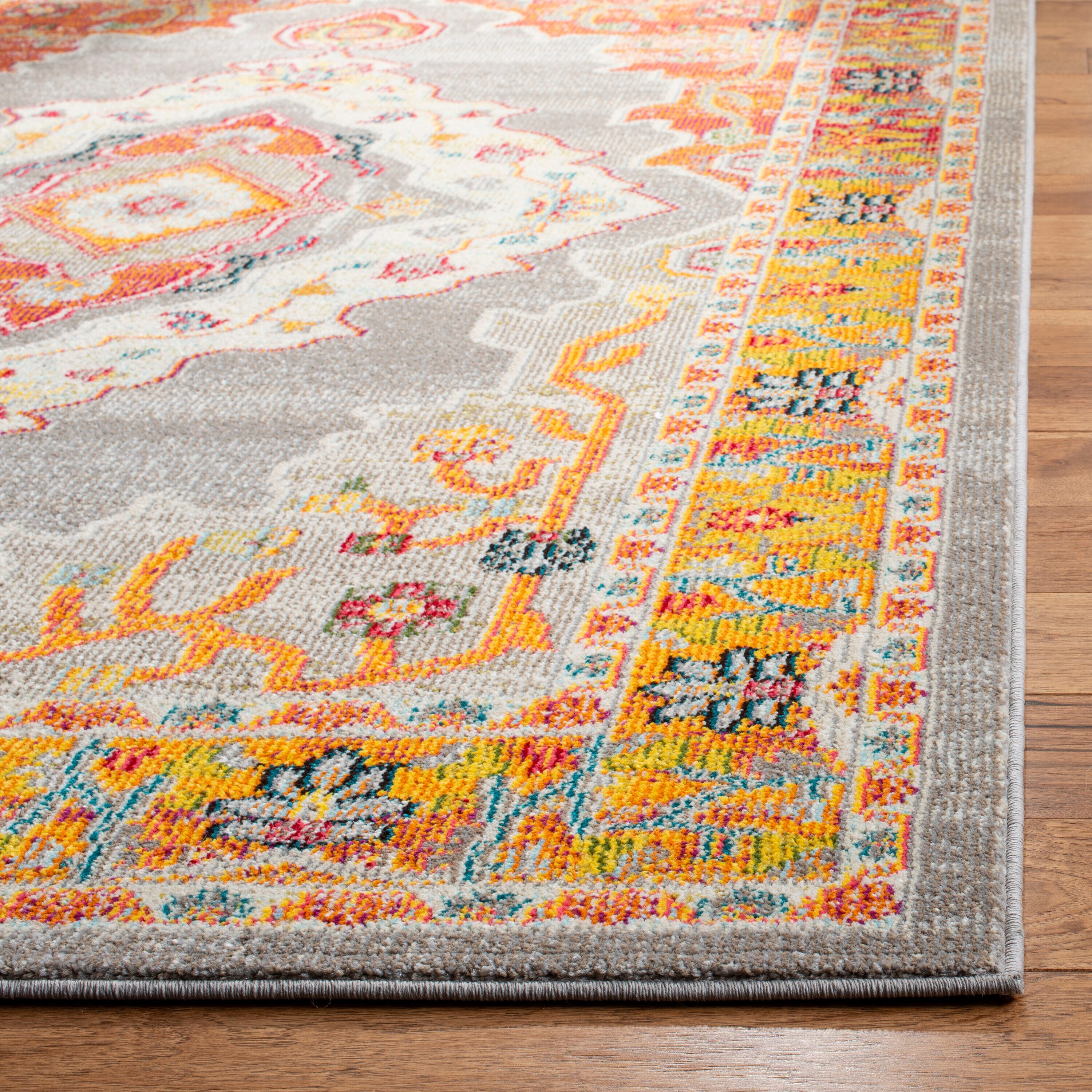 Safavieh Phoenix 158T Orange Grey 4ft x 6ft Rug in the Rugs department ...