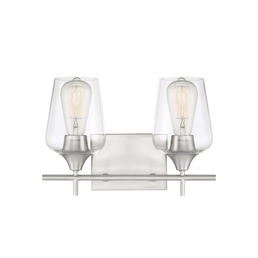  LW-SH636396 13.75-in 2-Light Satin Nickel Transitional Vanity Light Bar