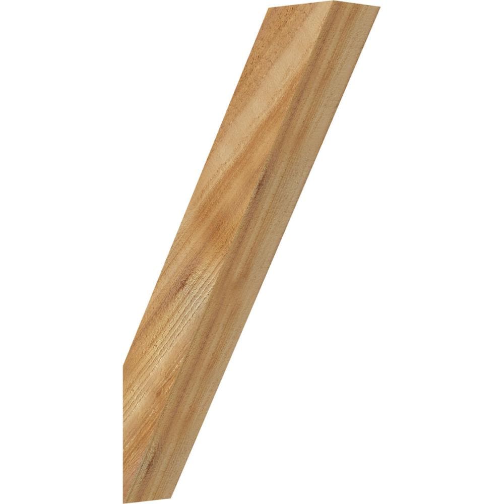 Ekena Millwork BRC04X16X28TRA00RWR 4-in x 16-in x 28-in Western Red Cedar Unfinished Wood Traditional Rough Sawn Knee Brace