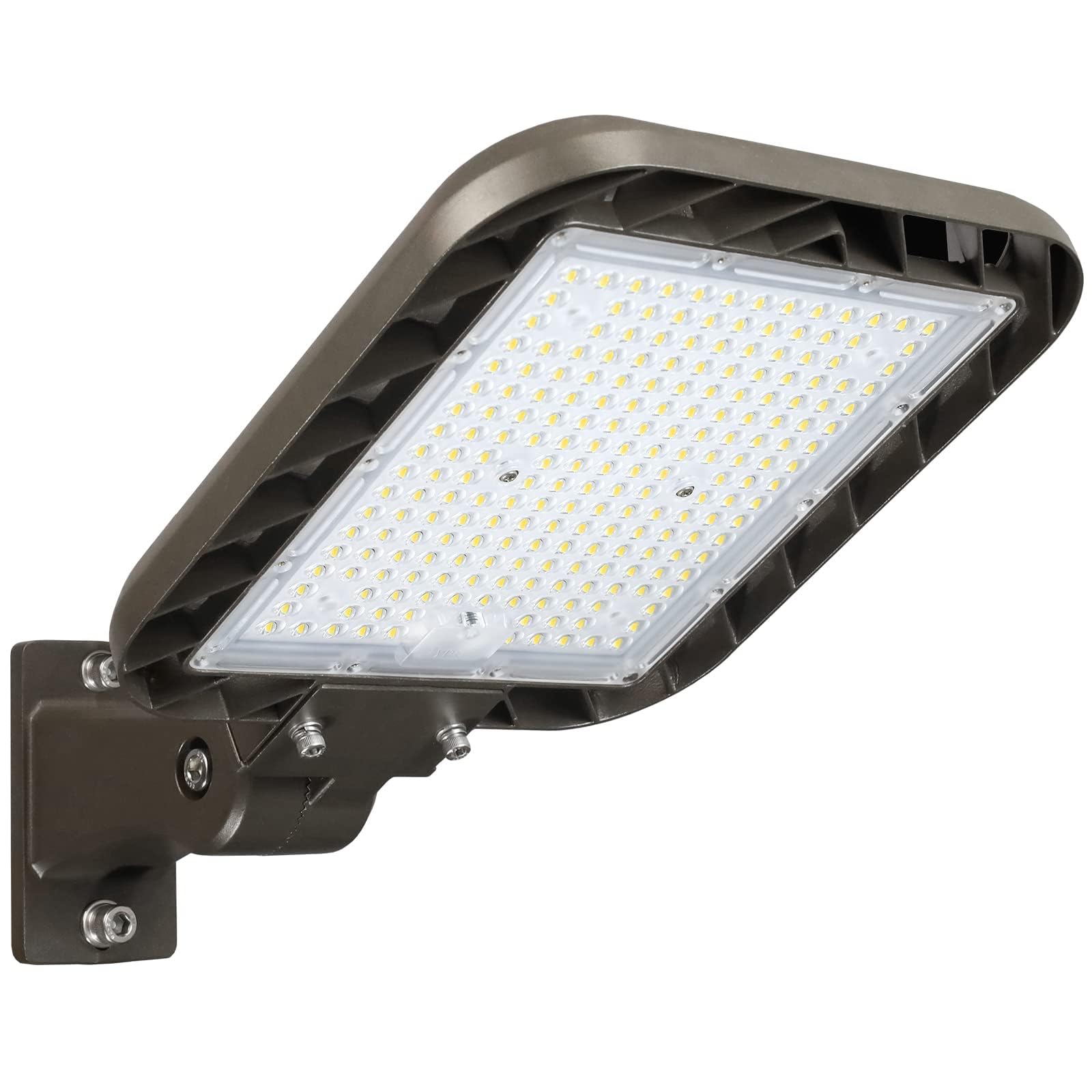 Vrbgify  1 Pack 150W LED Parking Lot Light 22500 Lumen Adjustable Arm Mount 5000K IP65 Waterproof Dusk to Dawn Outdoor Area Security Light
