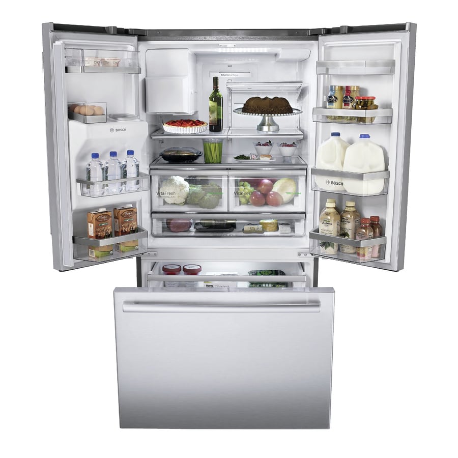 Bosch 800 25.5-cu ft French Door Refrigerator with Ice Maker (Stainless ...