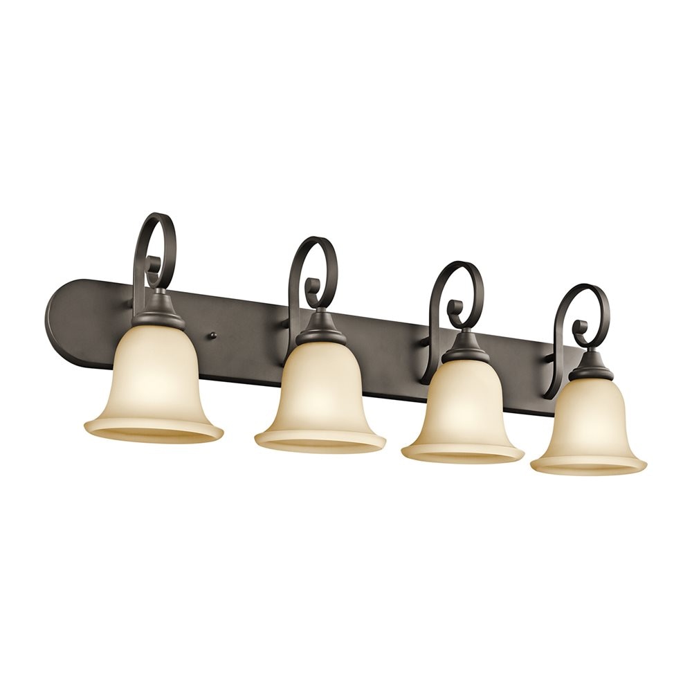 Kichler 45056OZ Monroe 36-in 4-Light Olde Bronze Transitional Vanity Light