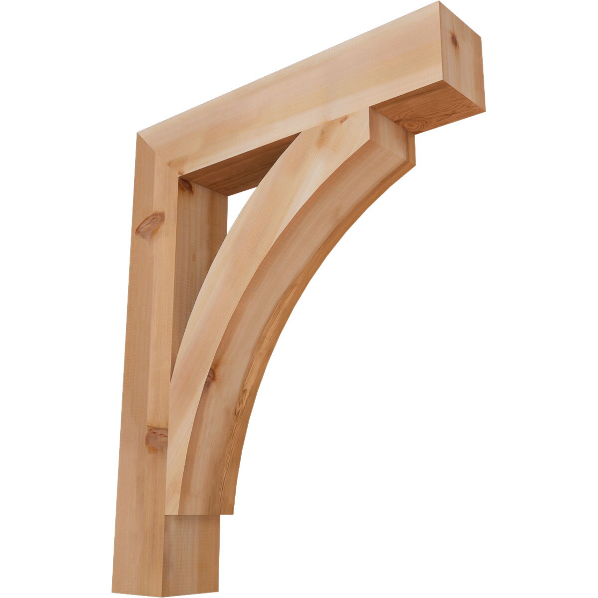 Ekena Millwork BKT06X32X40THR05SWR Thorton block smooth 5-1/2-in x 32-in x 40-in Western red cedar Brown Wood Standard bracket