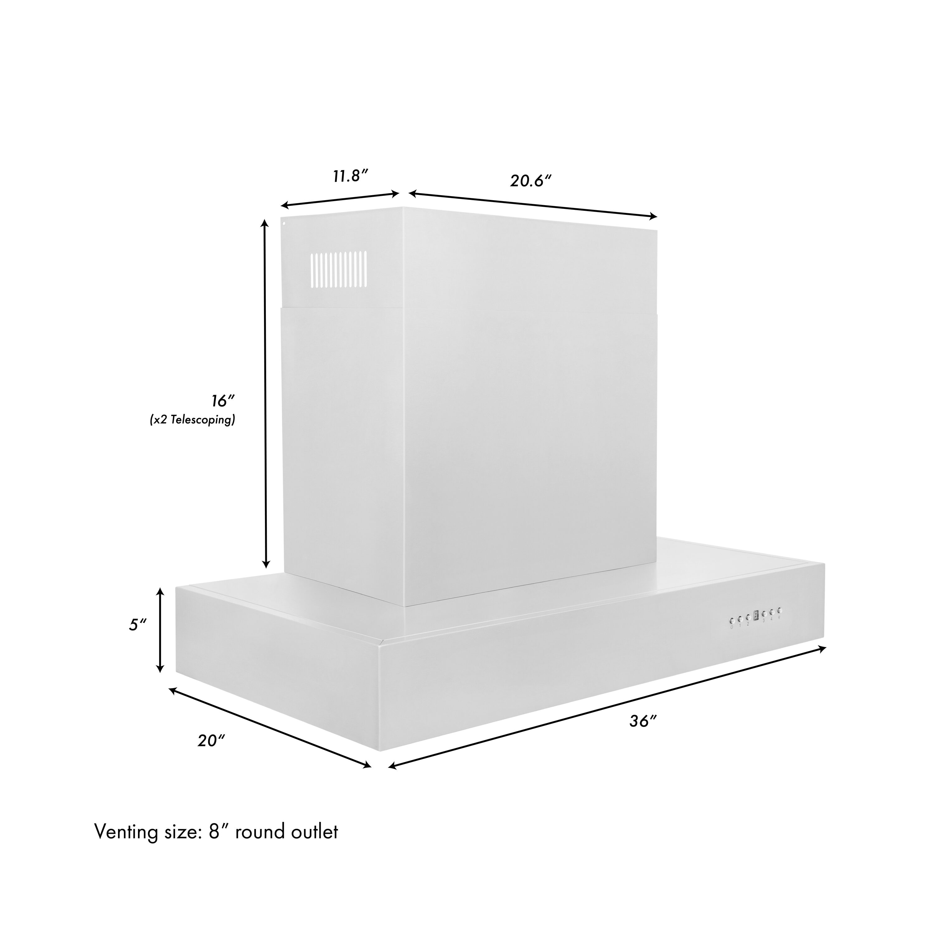 ZLINE KITCHEN & BATH KECOM-36 Wall-Mounted-Range-Hoods - View #10