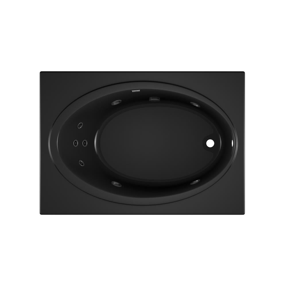 Jacuzzi NOV6042WRL2XXB NOVA 42-in x 60-in Black Acrylic Drop-In Whirlpool Tub (Right Drain)