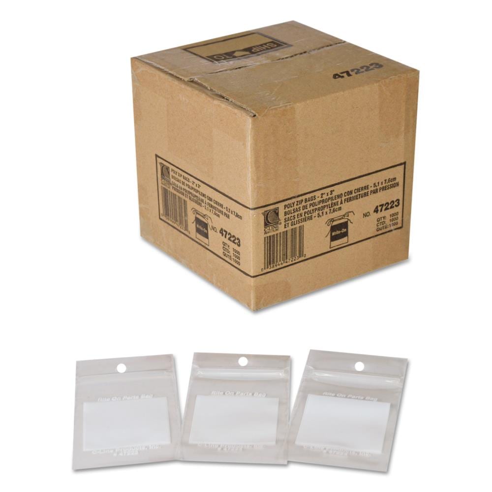 200 W 2 x 3 H Reclosable Clear Plastic Poly Bags Small Baggies 2 Mil