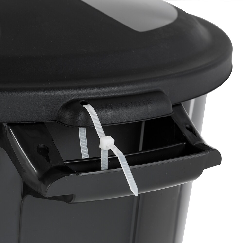 Project Source Blue Hawk 20-Gallons Black Plastic Trash Can with Lid  Outdoor in the Trash Cans department at