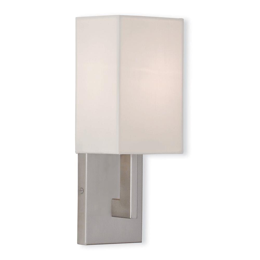 Livex Lighting 51101-91 Meridian 5-in W 1 -Light Brushed Nickel Wall Sconce