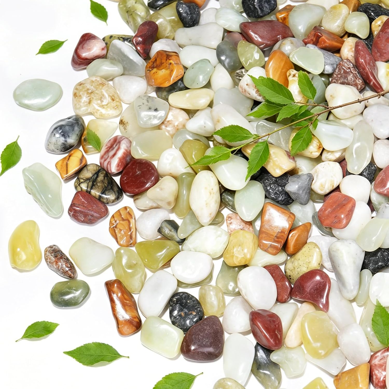 FANTIAN 10 lb Natural Decorative Pebbles 1/2 Inch Colorful Stones for Indoor Plants Succulents Cactus Vases Fish Tanks Fountains and Garden Paths