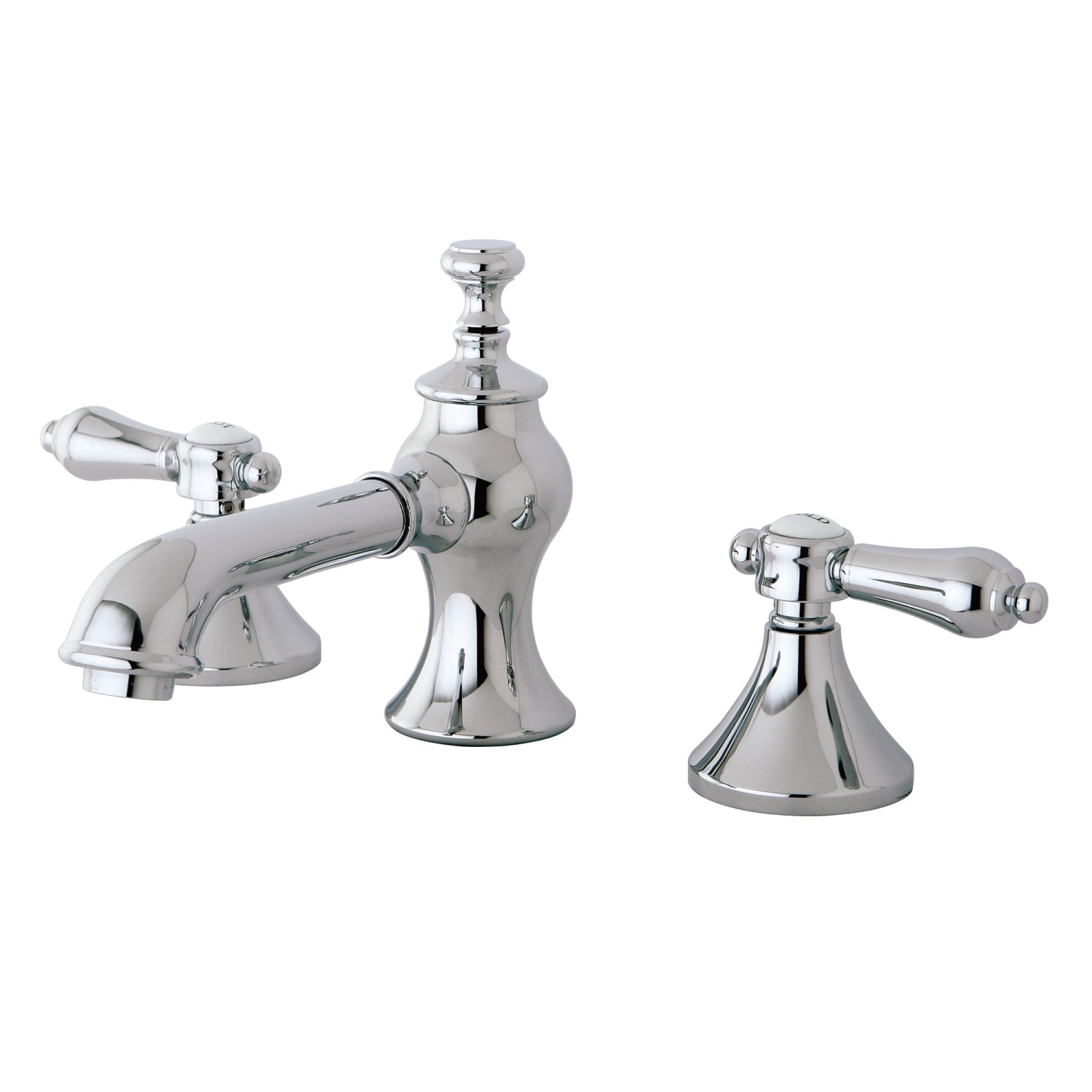 Kingston Brass Heirloom Polished Chrome 2-handle Widespread Low-arc ...