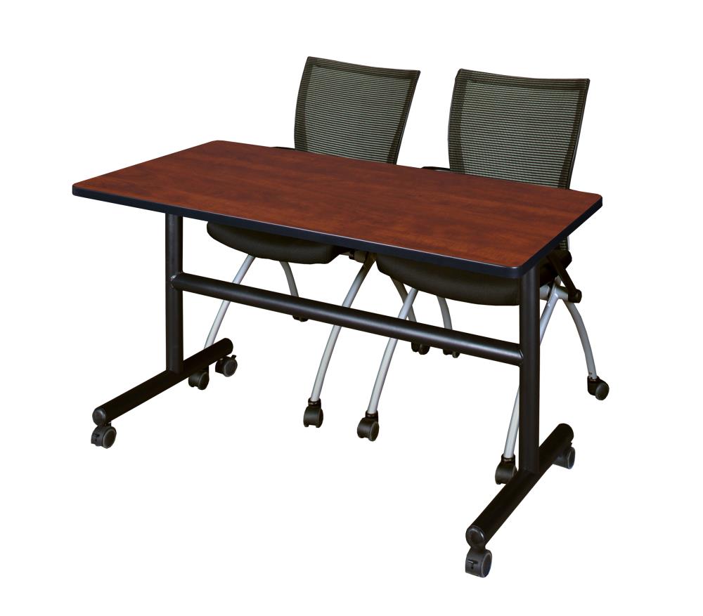 Regency MKFT4830CH09BK Training Red 4-Person Training Table (48-in W x 29-in H)