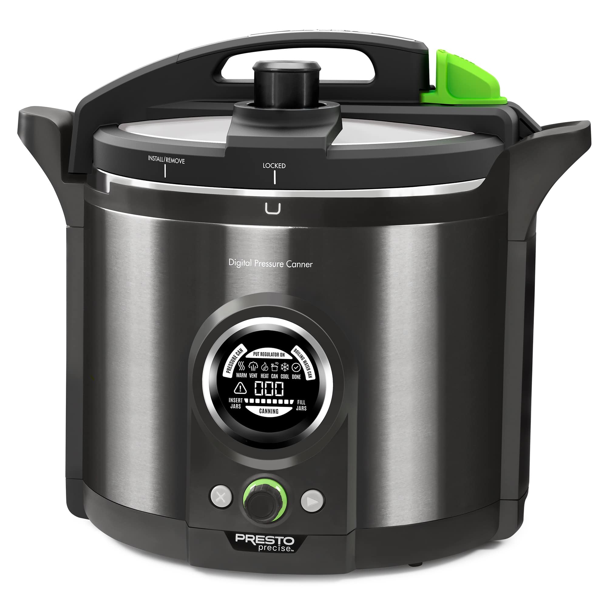 Presto 414855 Precise 02144 12 Qt Electric Pressure Canner Stainless Steel Black