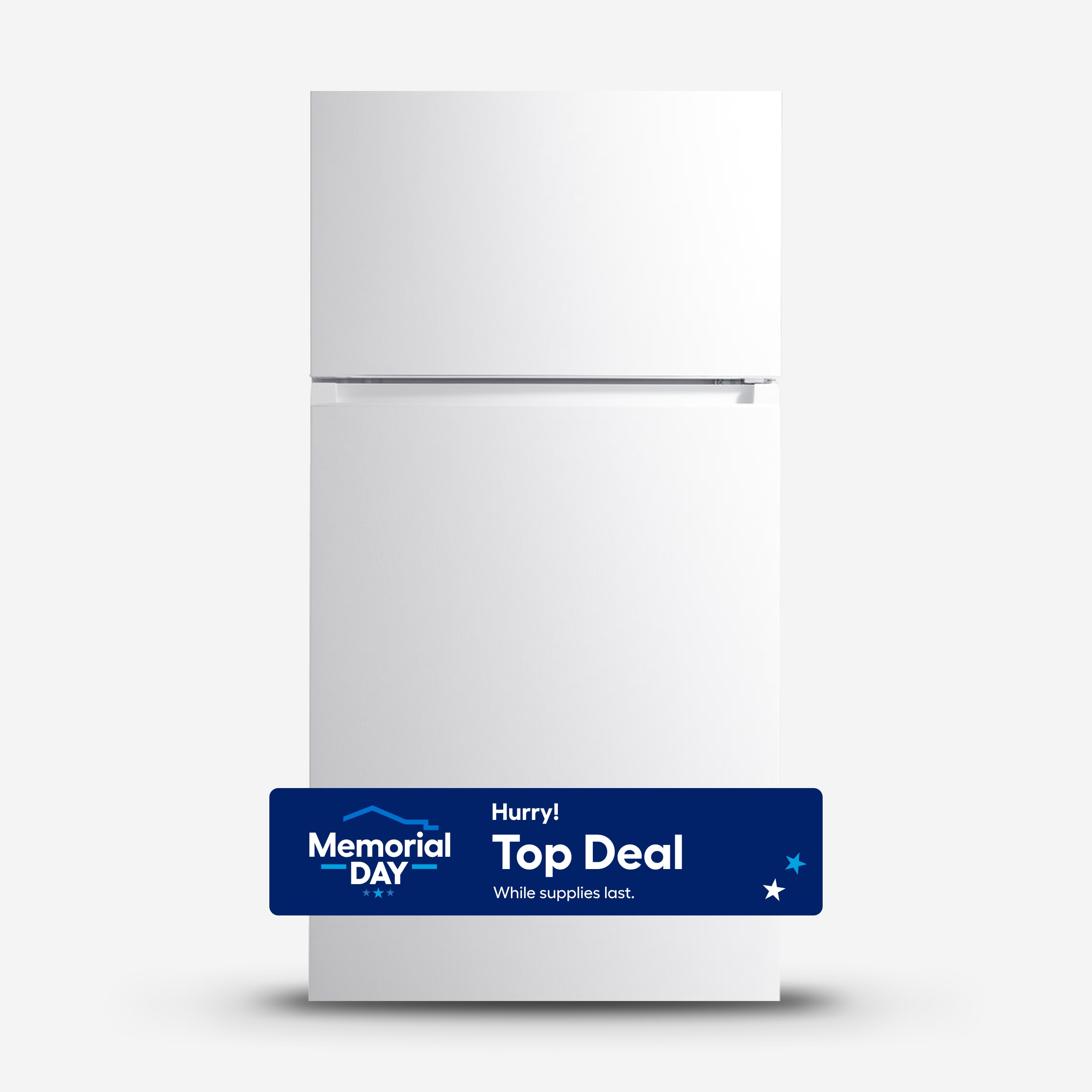 Midea MRT18D3BWW Fingerprint Resistant 18.1-cu ft Top-Freezer Refrigerator ( White ) Garage Ready ENERGY STAR Certified