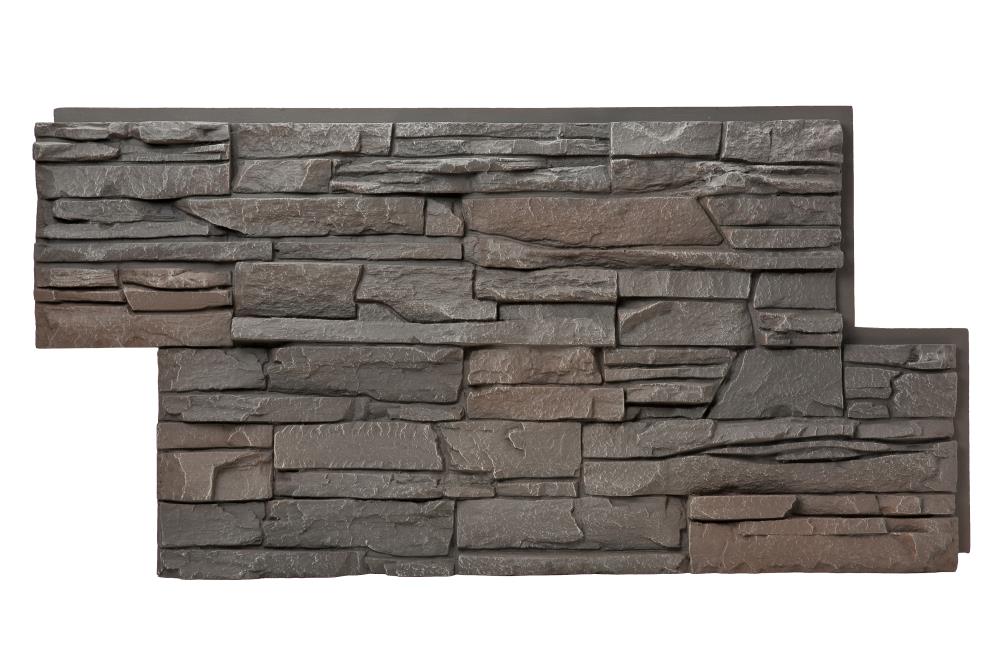 GenStone Stacked Stone 28-sq ft Coffee Faux Stone Veneer in the Stone ...