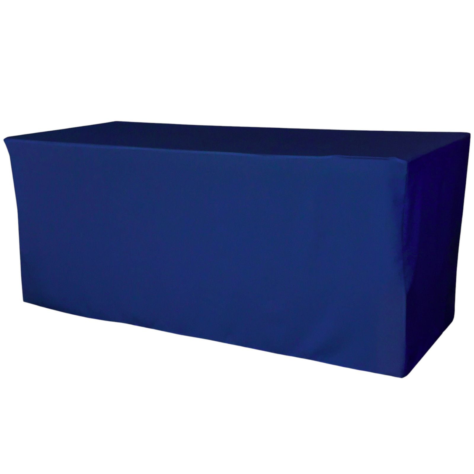 Slickblue Fitted Indoor Outdoor Polyester Poplin Rectangular Table Cover for 4 ft or 6 ft Folding Table Multiple Size and Color Options