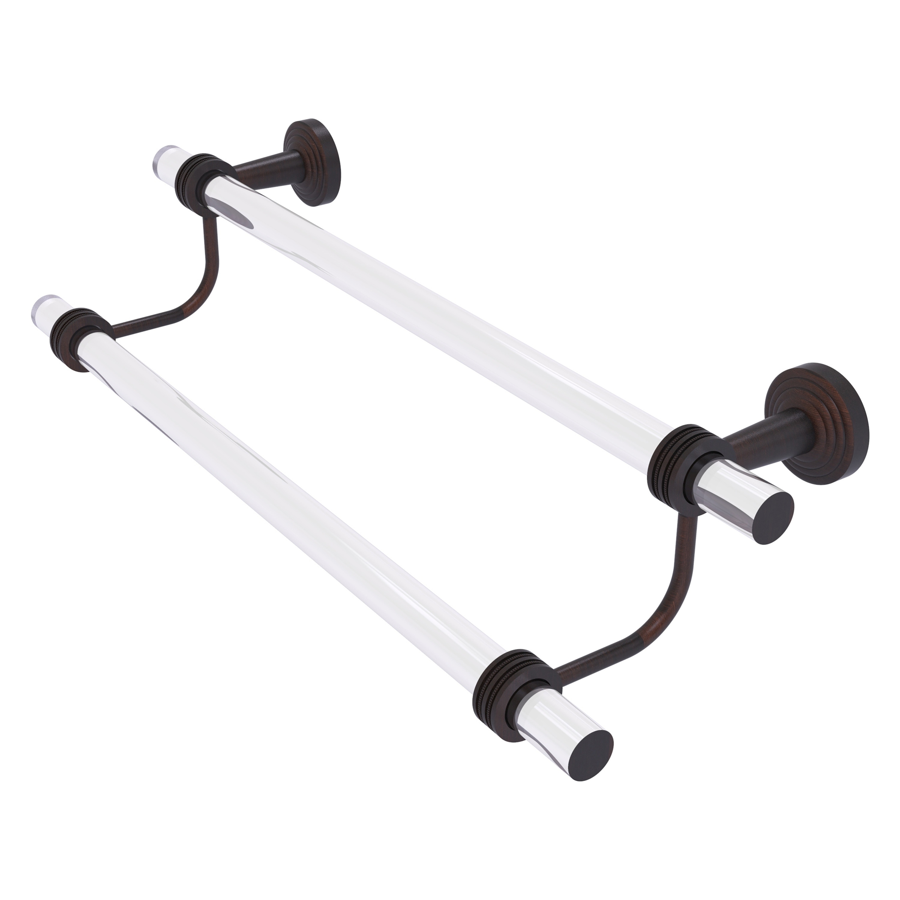 Allied Brass PB-72D-18-VB Pacific Beach 18-in double Venetian Bronze Wall mount Double Towel Bar