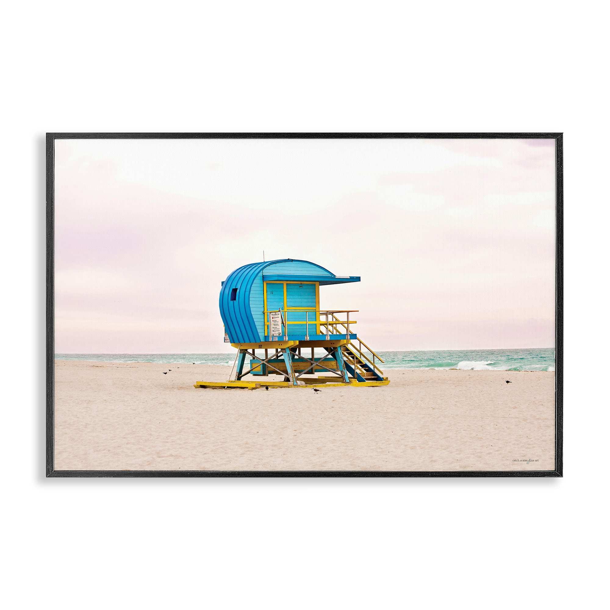 Stupell Industries BT-555-FR-12X18 Summer Lifeguard Cabin Framed Giclee design by Seven Trees Design
