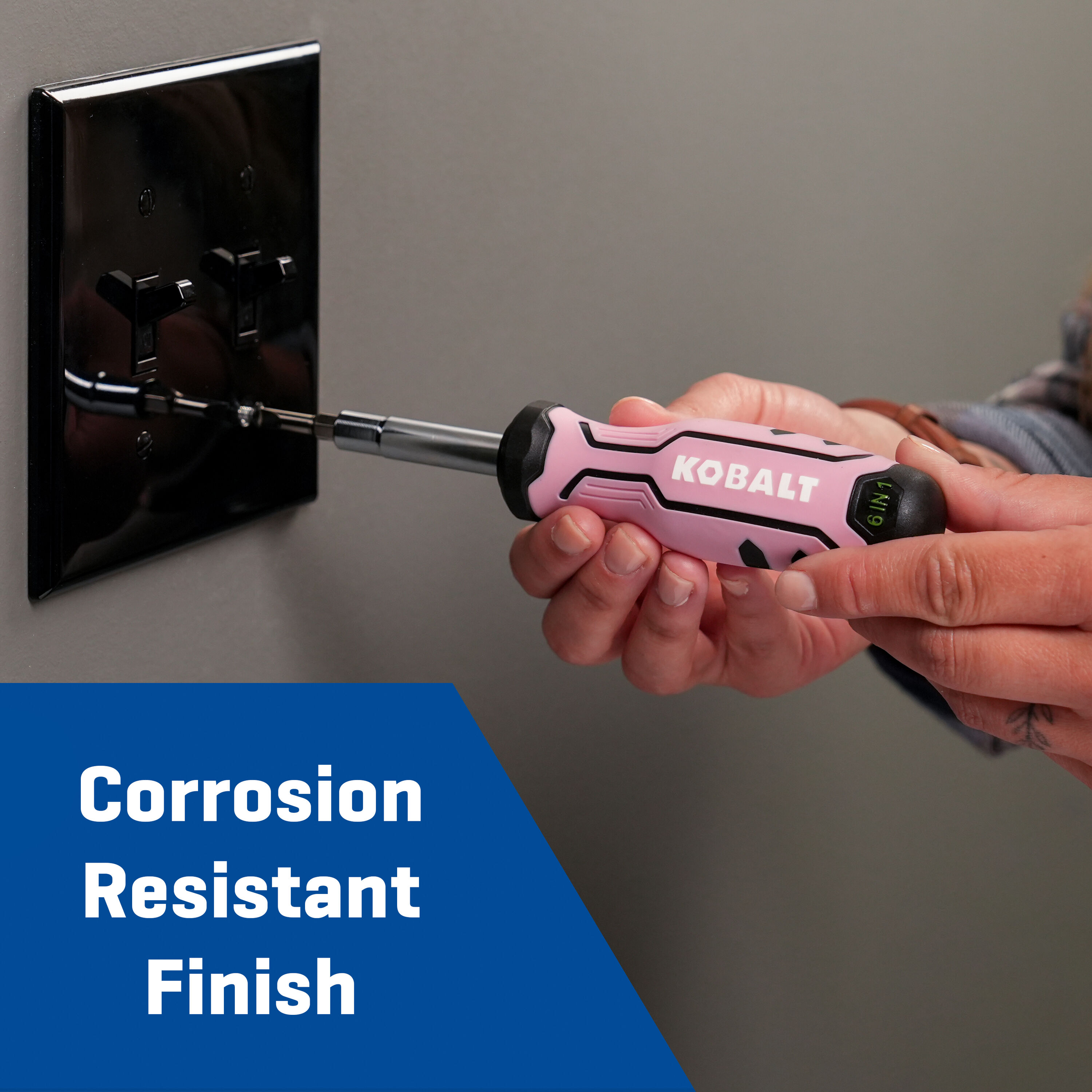 Kobalt Pink 6-in-1 Pink 4 -Piece 2-in Combination Tip Screwdriver