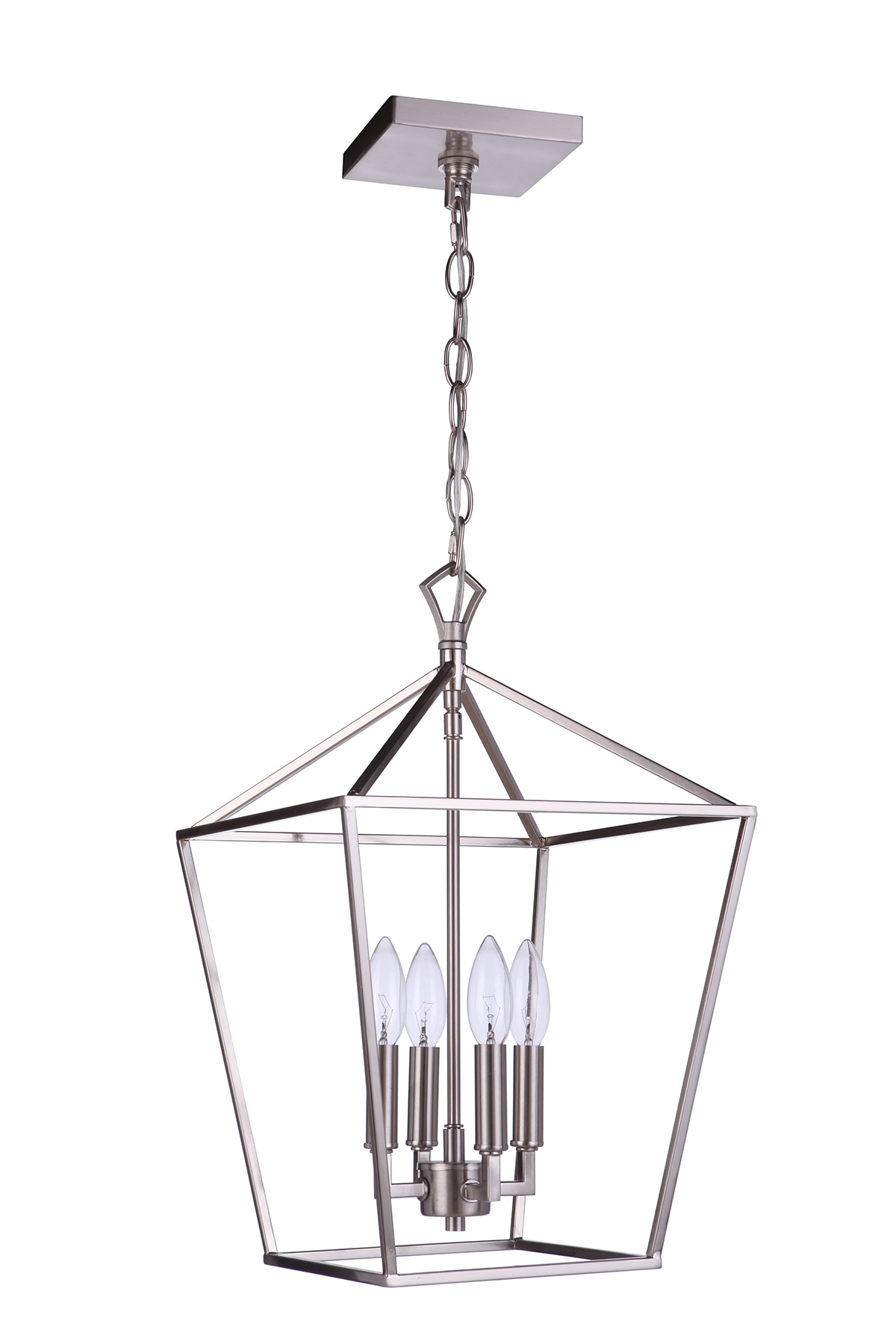 Craftmade 56334-BNK Flynt ll 4 -Light Brushed Polished Nickel Traditional Square Medium Hanging Pendant light