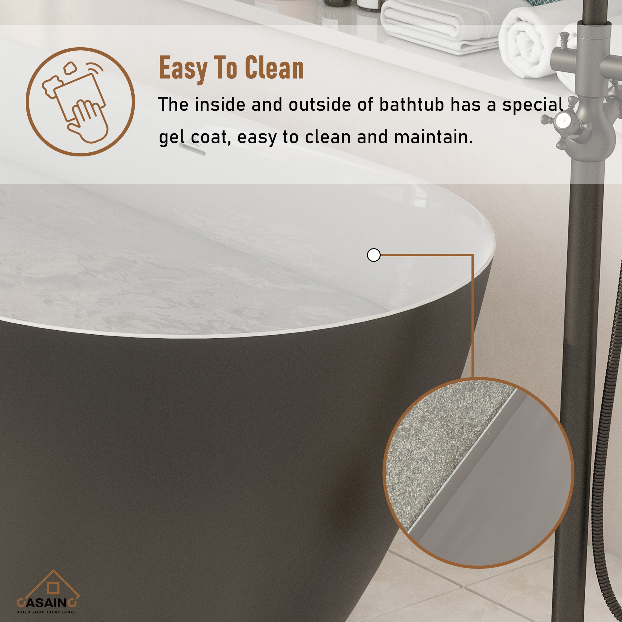 CASAINC CA-OW5222 bathtubs - View #6