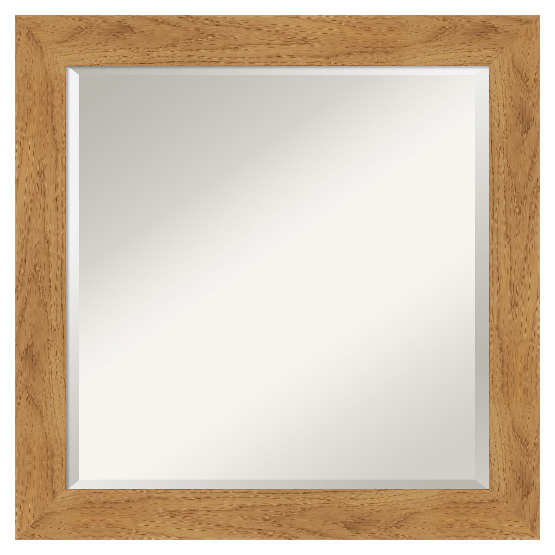 Amanti Art A17007183178 Carlisle Blonde Frame 24-Inches W x 24-Inches H Rectangle Natural Framed Wall Mirror