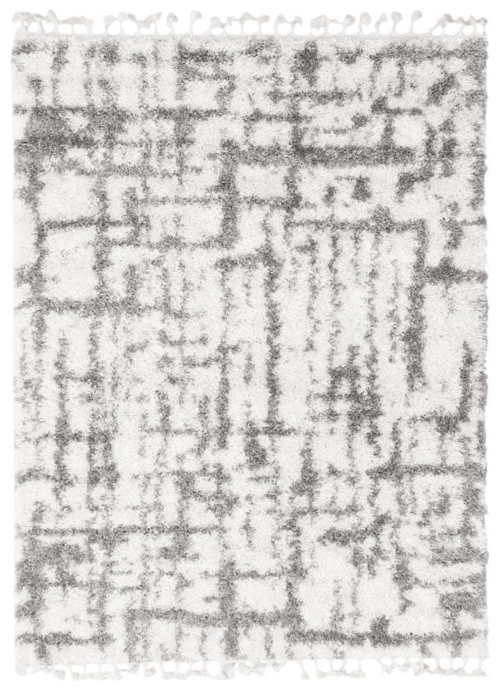 ECARPETGALLERY 346819 Grammercy Urban 7 x 9 (ft) Polypropylene Cream, Light Gray Rectangular Indoor Abstract Area rug