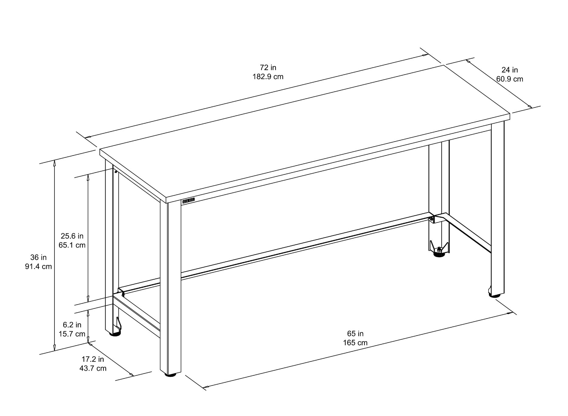 Keoki 72in Storage Work Bench