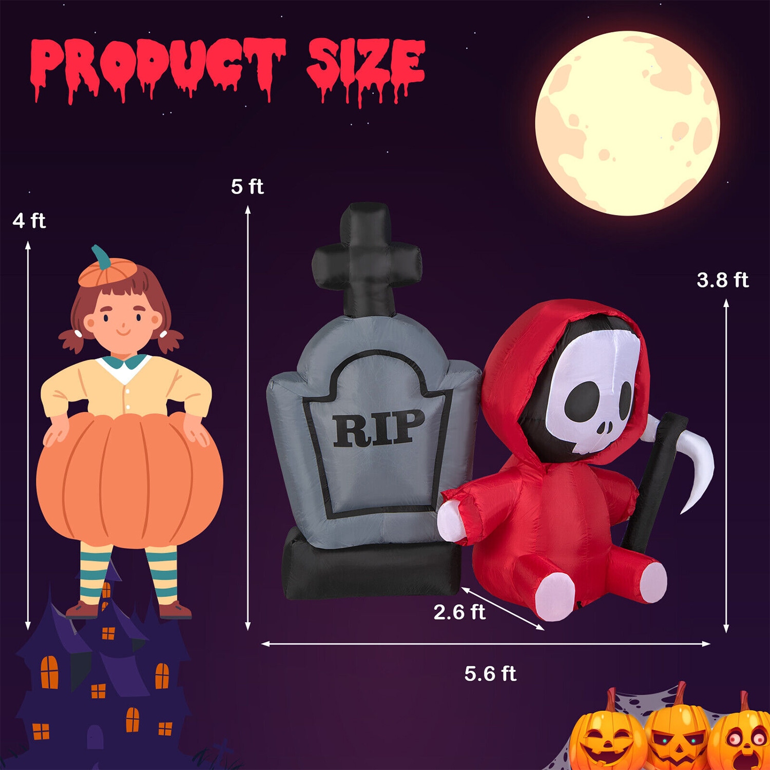 WELLFOR HYG23962US Outdoor-Halloween-Decor - View #2