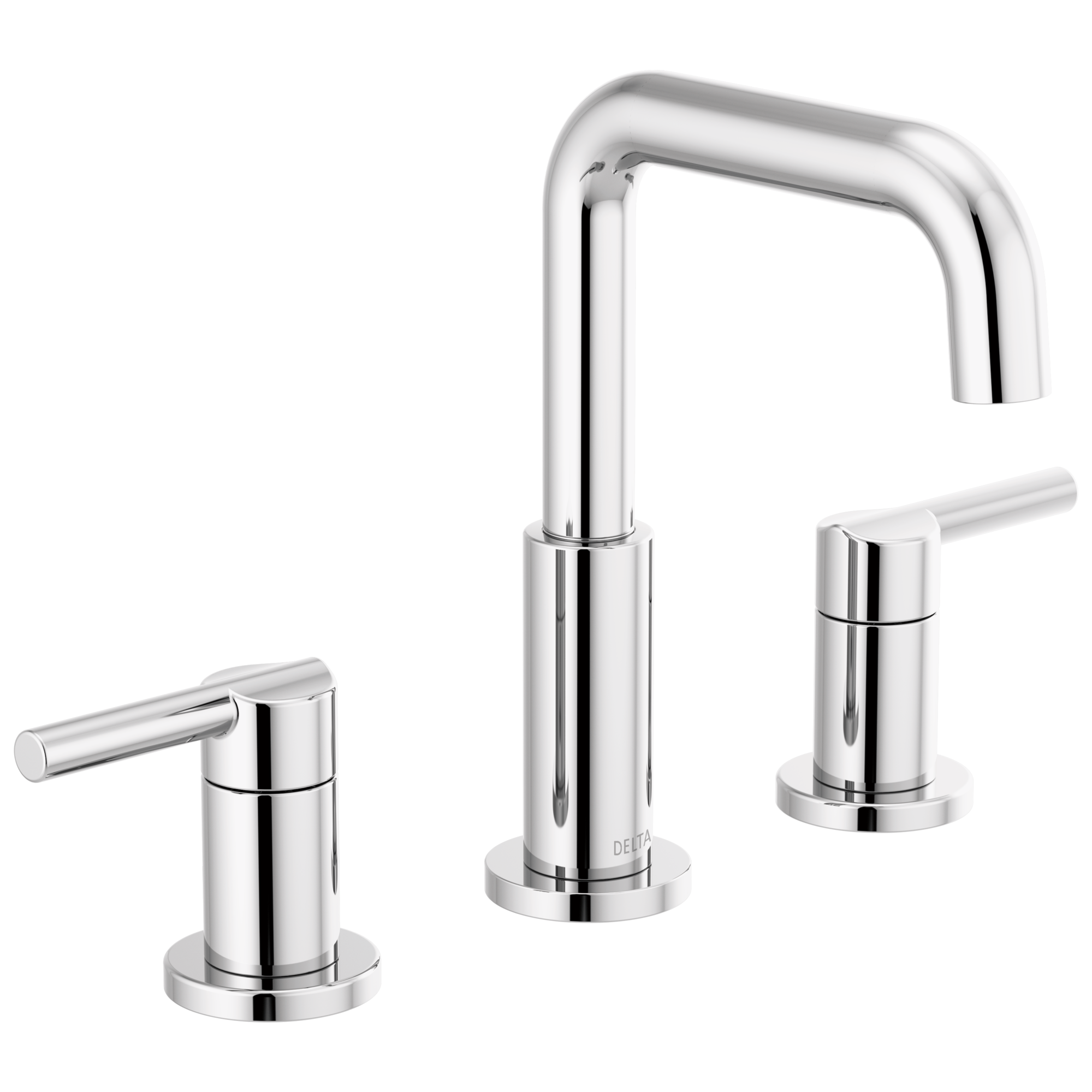 Delta 35849LF Nicoli Chrome Widespread 2-handle WaterSense Mid-arc Residential Handle Bathroom Sink Faucet with Drain