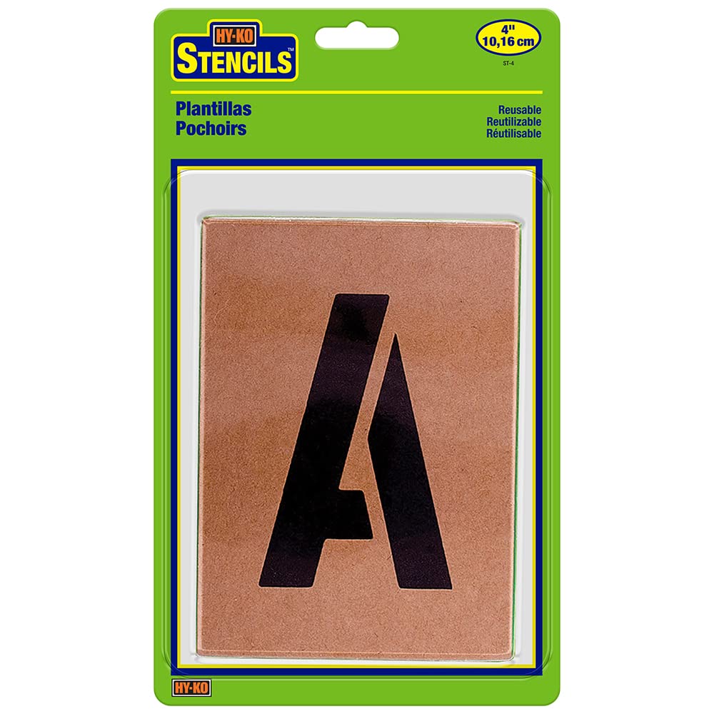 Hy-Ko Products  ST-6 Number Letter Stencils 6 Inch Tan