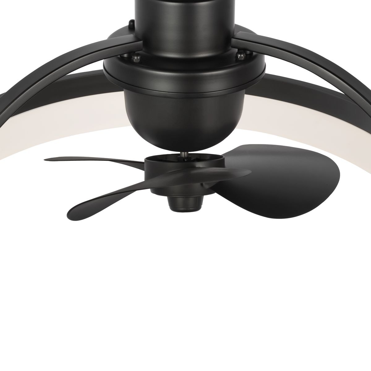 Matte Black 20" LED Ceiling Fan with Remote and Light